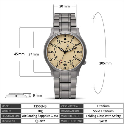 BERNY Titanium Men Wristwatch AR Coat Sapphire Fashion Wristwatch Luminous VH31 Ultra-thin Quartz Watch Waterproof 5ATM Watches