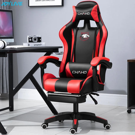 Joylive WCG Ergonomic Gaming Chair Leather Computer Chair Reclining Racing Office Chair with Adjustable Armrests for Gaming Room