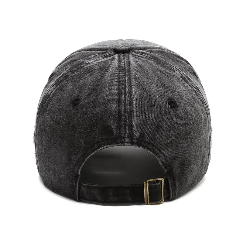 Șapcă de baseball vintage cu litere brodate, model „Bull Washed”, pălărie de soare retro pentru bărbați și femei, șapcă casual cu cozoroc în stil hip-hop