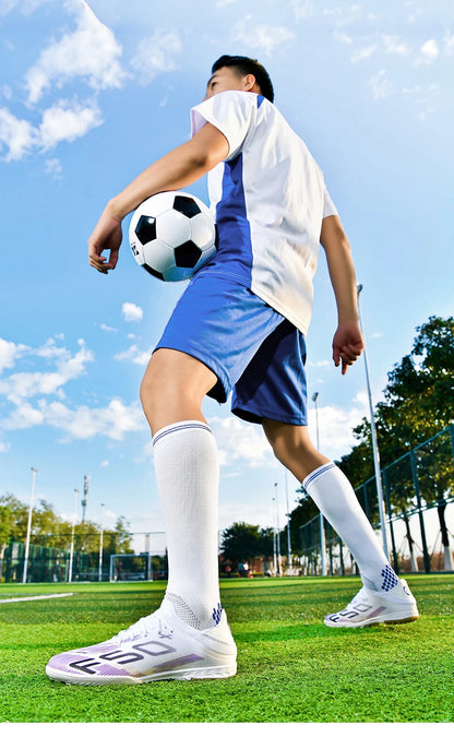 New Men Football Boots Match Cleats High-quality Futsal Indoor Sneakers Non-Slip Grass Soccer Shoes Hot-selling High-top Outdoor