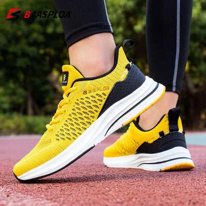 Baasploa Herren-Laufschuhe, neue atmungsaktive Mesh-Sport-Sneaker, Übergrößen 41-48, klassische Freizeitschuhe für Herren, rutschfest, Outdoor-Komfort