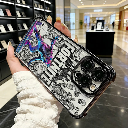 Beliebte FortniteS-Plating-Handyhülle für iPhone 17 17e 16e 16 15 14 13 12 11 Pro Max X XR XSMax 7 8 Mini Air Plus, stoßfest