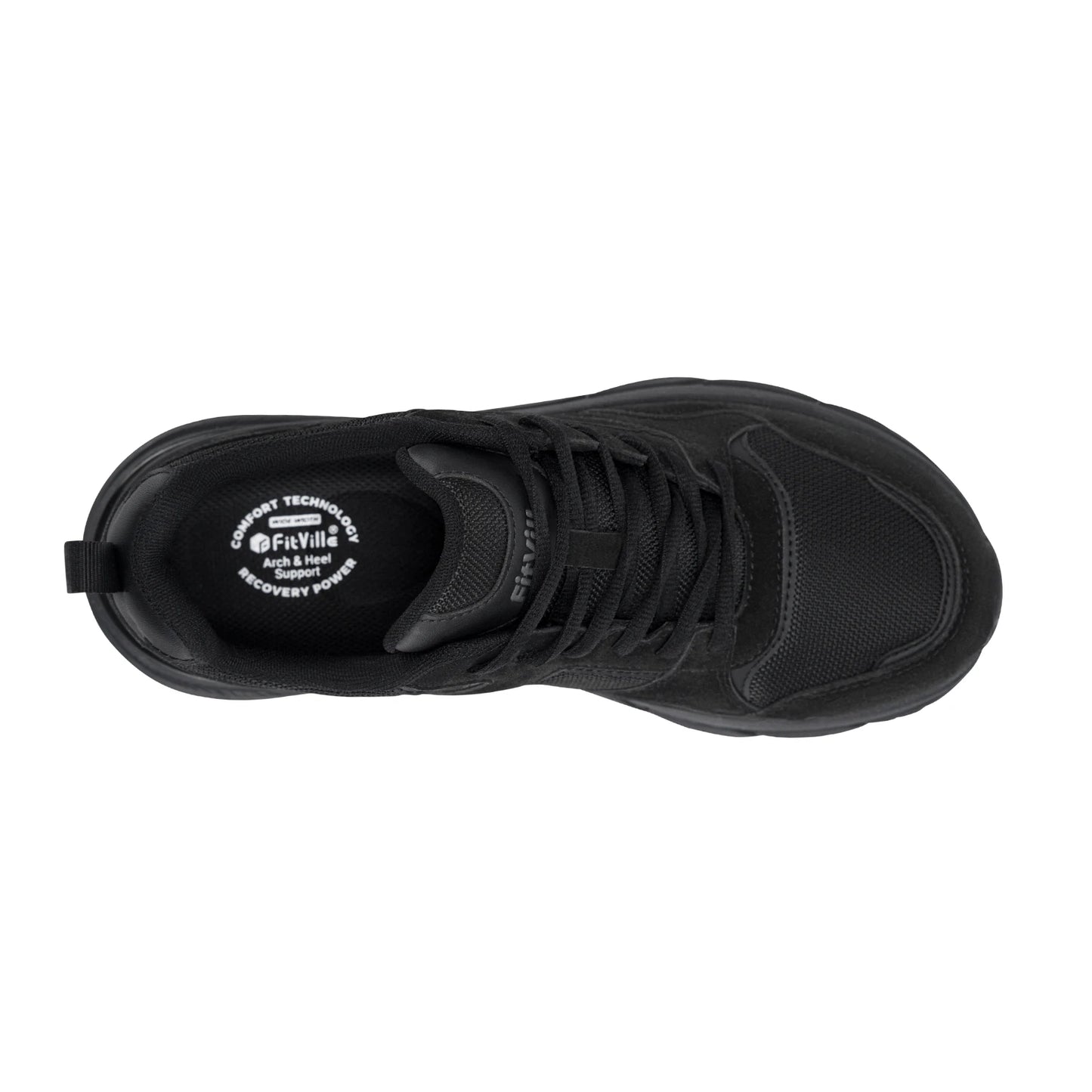 FitVille Newest Running Shoes for Men Wide Width Sneakers with Arch Support for Flat Feet Heel Pain Relief Plantar Fasciitis