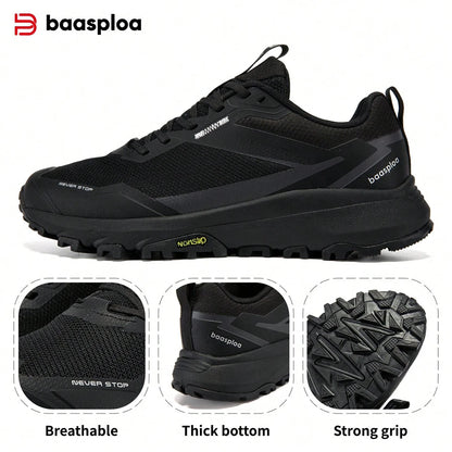 Baasploa herre-vandringssneakers – udendørs mode, lette, åndbare sko, herre-casual, skridsikre, slidstærke klatresko