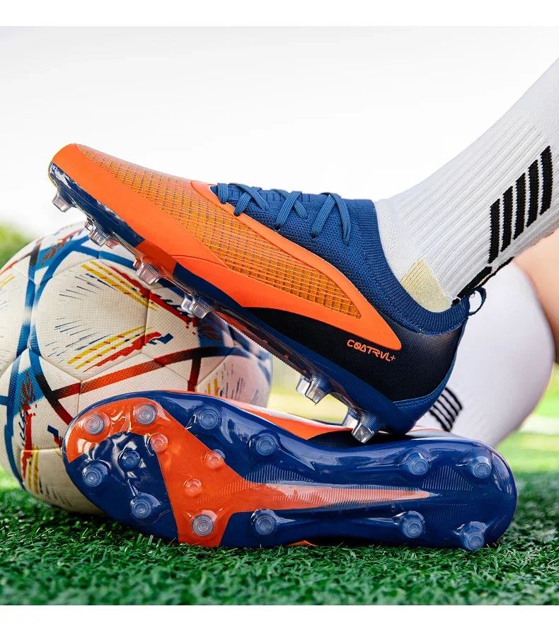 New Men's Football Boots Outdoor Cleats Breathable Adult Non-Slip Soccer Shoes Sport Long Spikes Training Boys Match Comfortable
