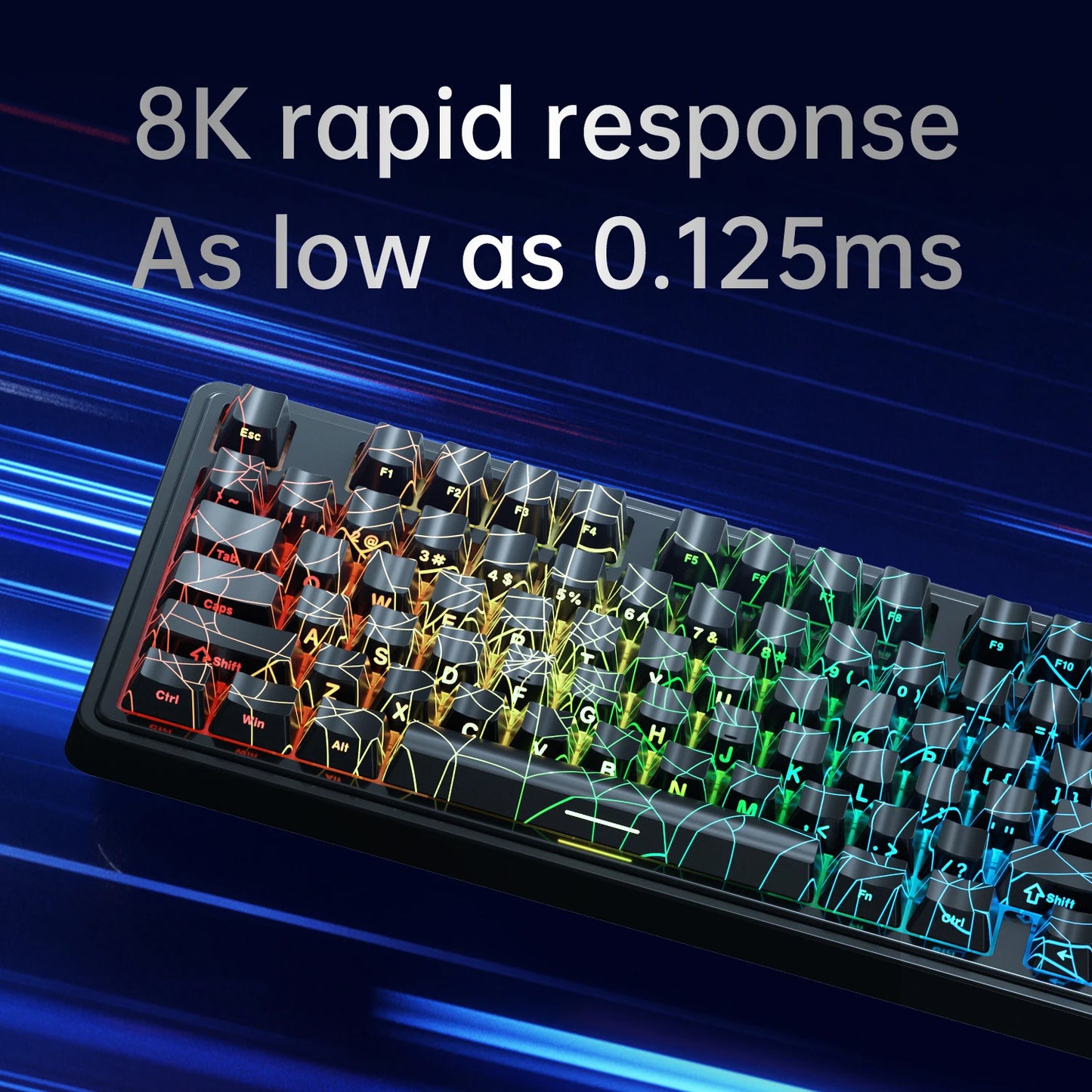 AJAZZ AK980 MAX Wired Magnetic Switch Keyboard 0.01mm 8K Mechanical Keyboards Hot Swap ARGB E-sports Games Customized Keyboard