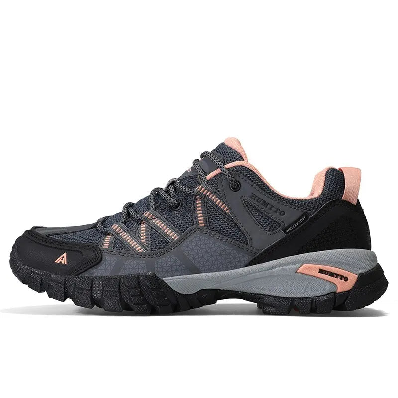 HUMTTO Hiking Shoes for Women Wear-Resistant Outdoor Women's Sports Shoes Lace-Up Climbing Trekking Sneakers Woman 110609B