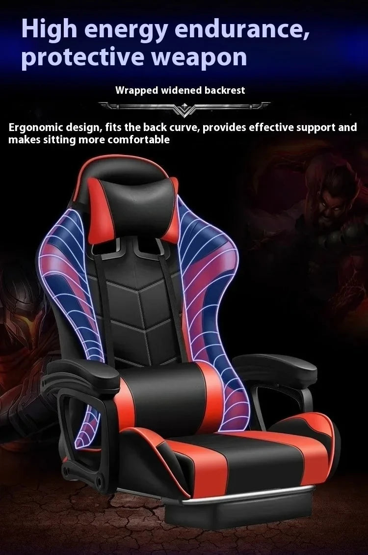 Gaming Chair Ergonomic Gaming Chair Net Coffee Computer Chair Home Reclining Office Comfortable Swivel Gaming Chair