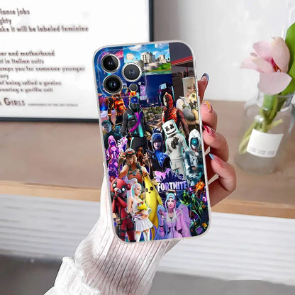 F-Fortnites-Cools Handyhülle für iPhone 17 16 15 14 13 12 11 Pro Max Plus, weiche Schutzhülle, personalisierbar DIY
