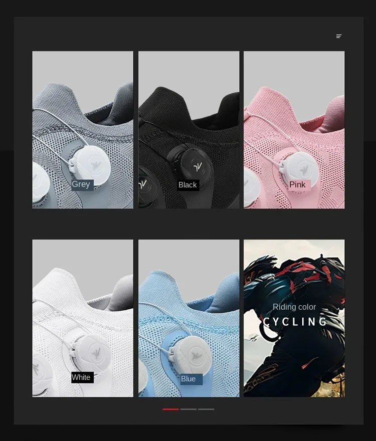 Scarpe da ciclismo su strada unisex, HsYixin traspiranti SPD autobloccanti antiscivolo, scarpe da corsa per bici da strada, MTB flat e sneakers da bicicletta