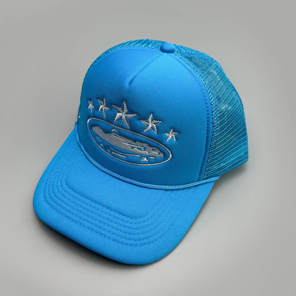 Cruise Ship Pattern Baseball Cap Summer Five-star Mesh Cap for Men and Women Outdoor Beach Sun Protection Trucker Baseball Caps