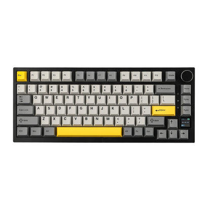 Teclado mecânico Ajazz AK820 Pro 75% com montagem gasket, Bluetooth 5.1/2.4G sem fios/com fios e ecrã TFT para Mac/Win