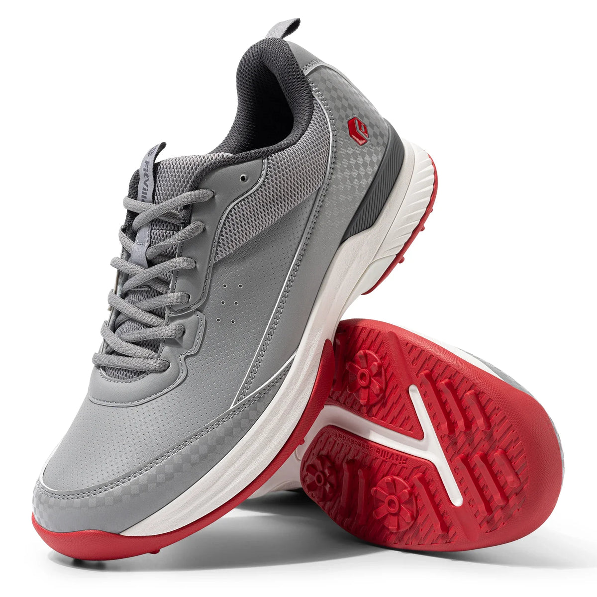FitVille Wide Design Men's Golf Shoes Professional Outdoor Water Resistant Anti-slip Sport Shoes for Course with Spikes