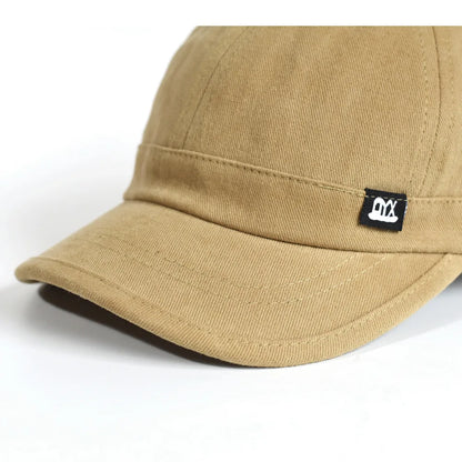 Vintage-Baseballkappe mit kurzer Krempe aus Baumwolle für Damen und Herren, weiche „Dad Hat“-Kappe, verstellbar, im Trucker-Stil, flache Kappe