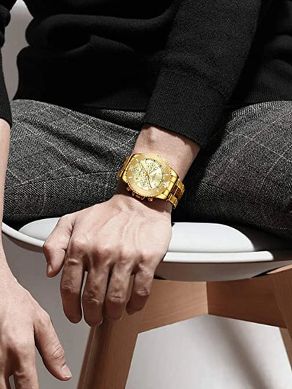 BIDEN Multi functional men's quartz watch luxury waterproof night light business style diving series casual fashion watch