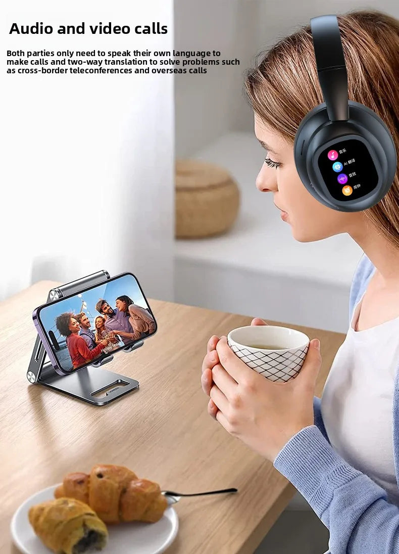 Auricolari HYUNDAI X1PRO Wireless Bluetooth 6.0 con traduzione AI – Oltre 100 lingue, controllo touch, schermo LED, cuffie con cancellazione del rumore