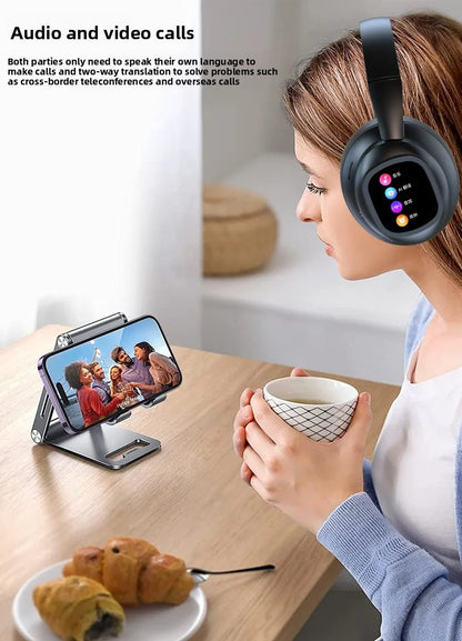 Auricolari HYUNDAI X1PRO Wireless Bluetooth 6.0 con traduzione AI – Oltre 100 lingue, controllo touch, schermo LED, cuffie con cancellazione del rumore