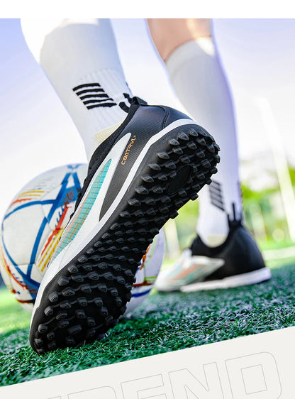 New Men's Football Boots Outdoor Cleats Breathable Adult Non-Slip Soccer Shoes Sport Long Spikes Training Boys Match Comfortable