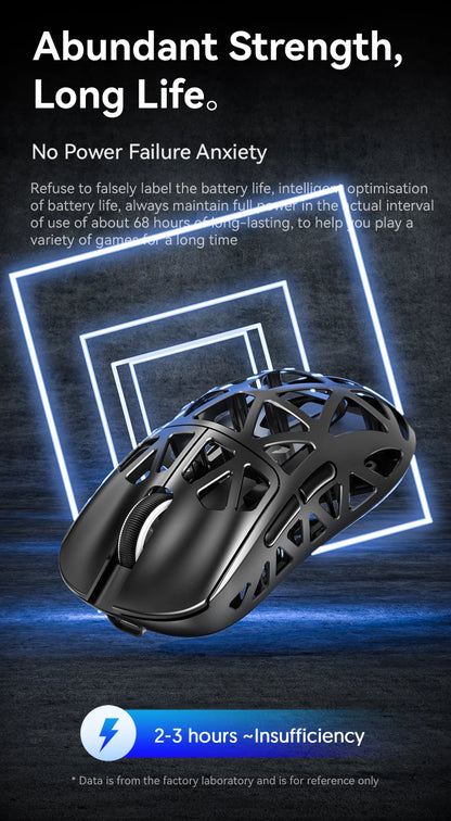Attack Shark R2 bezdrôtová herná myš PAW3950 8K z horčíkovej zliatiny, ľahká herná myš Bluetooth Tri-Mode na hranie/prácu v kancelárii