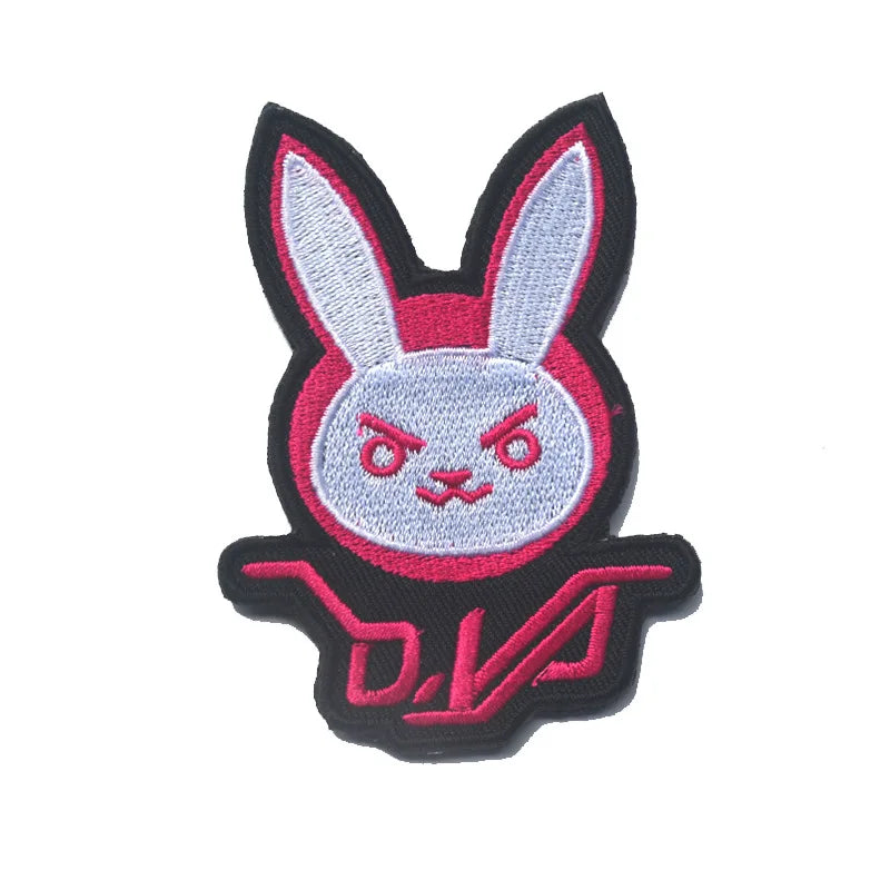 Overwatch D.Va bestickter Magic-Arm-Patch-Sticker für Cosplay, Rucksack und Kleidung – Aufkleber-Dekoration, Fan-Merchandise, Geschenk
