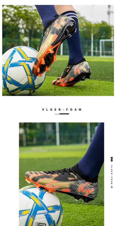 New Men Soccer Shoes Hot-selling Sneakers Grass Cleats High-quality Football Boots Non-Slip Boys Match Outdoor High-top Light