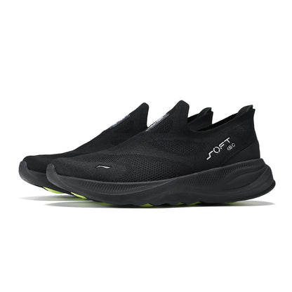 Li-Ning férfi SOFT GO 2 KNIT belebújós, casual gyaloglócipő, párnázott, kényelmes és stabil LiNing hálós jogging és mindennapi sport sneakers AGLV017