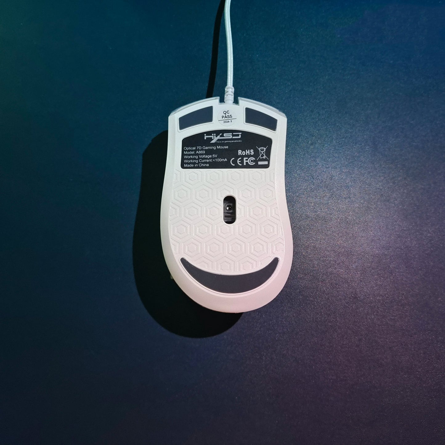 Scelta popolare HXSJ A869 mouse da gaming cablato ottico ergonomico RGB in ABS con regolazione della risoluzione a 4 livelli per laptop e PC