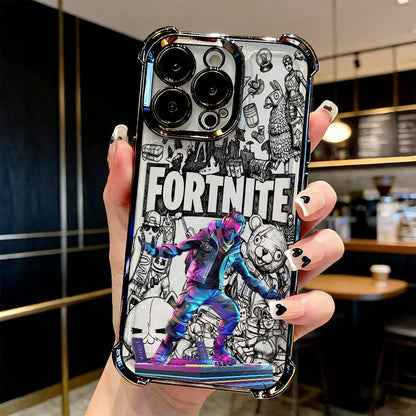 Beliebte FortniteS-Plating-Handyhülle für iPhone 17 17e 16e 16 15 14 13 12 11 Pro Max X XR XSMax 7 8 Mini Air Plus, stoßfest