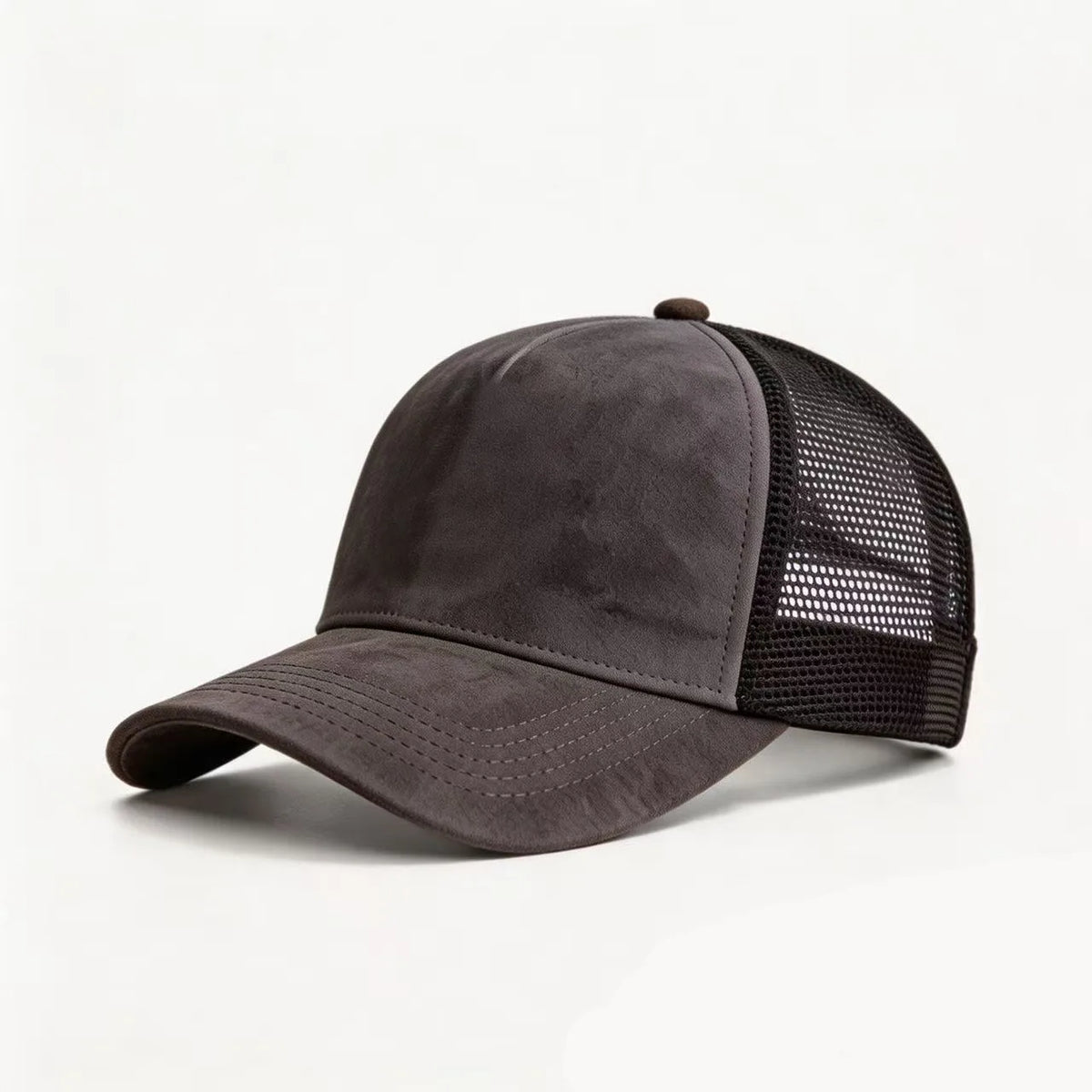 Șapcă de baseball din plasă de vară pentru femei și bărbați, șapcă din piele de căprioară uni, cu patch și închidere snapback, casual, respirabilă, unisex, de stradă, hip-hop, șepci de camionagiu