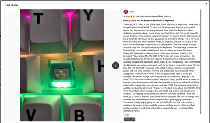 Teclado Mecânico Sem Fios MCHOSE G75 Pro 75% Layout, Montagem Gasket, 5 Camadas de Amortecimento, Retroiluminação RGB, Tri-Mode, Hot Swappable