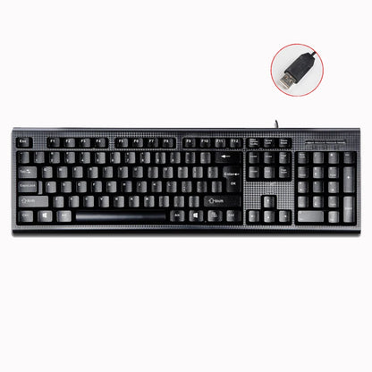 Teclado individual Q9 USB de porta quadrada, para escritório, empresa e casa, PS2 de entrada redonda, com fios, para computador de secretária