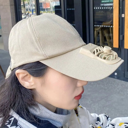 Cappellino da baseball con ventola, ventilatore rinfrescante ricaricabile via USB per l’estate, protezione solare per il golf all’aperto, cappellino con visiera regolabile a 2 velocità, cappellino da escursionismo con ventola