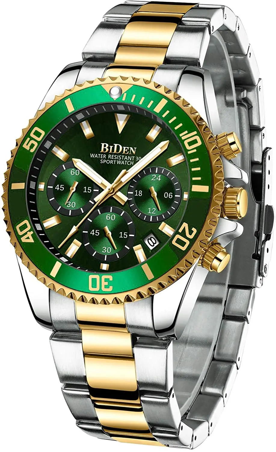 BIDEN Multi functional men's quartz watch luxury waterproof night light business style diving series casual fashion watch