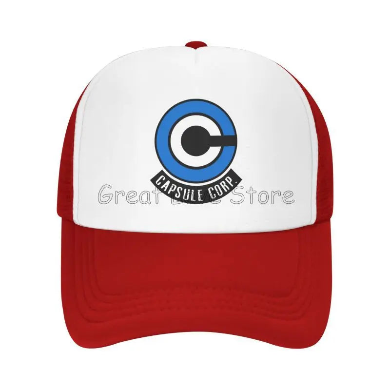 Capsule Corp – czapki baseballowe z siateczką, unisex, czapki typu „trucker” w stylu hip-hopowym, czapki „dad hat” z motywami anime DBZ, czapki wyścigowe z regulacją, letnie czapki typu „trucker” i czapki typu „snapback”