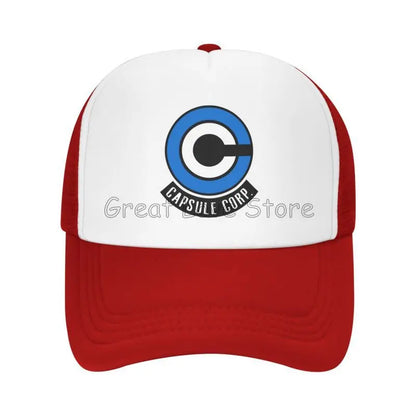Capsule Corp – czapki baseballowe z siateczką, unisex, czapki typu „trucker” w stylu hip-hopowym, czapki „dad hat” z motywami anime DBZ, czapki wyścigowe z regulacją, letnie czapki typu „trucker” i czapki typu „snapback”
