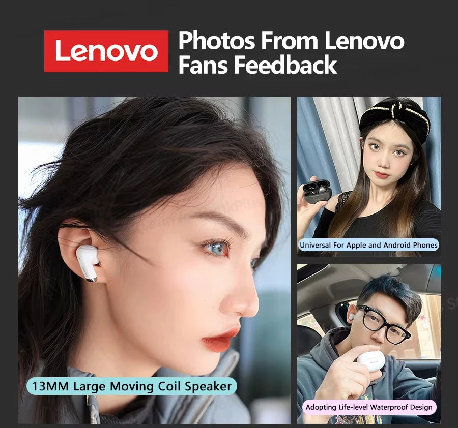Lenovo LP5 Wireless Bluetooth Earbuds – Lenovo LP5 TWS Earbuds HiFi Stereo Sound, Lenovo LP5 Noise Cancelling Sports Waterproof Bluetooth 5.3 Earbuds with Mic, Lenovo LP5 Wireless Headphones
