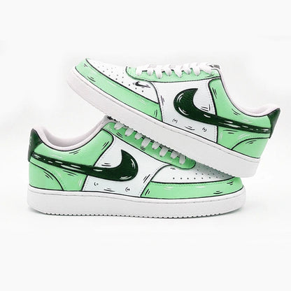 Custom Sneakers Nike Court Vision Messy Line Design Wild Romantic Dream Comic Pattern Couple Matching Shoes Unisex Retro Shoes