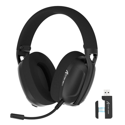 ATTACK SHARK L80 ultraleichtes 180g Gaming-Headset – kabellos im Tri-Mode (Bluetooth 5.3 / 2.4G / kabelgebunden), 5.1 Surround Sound, 40mm-Treiber, absteckbares Mikrofon
