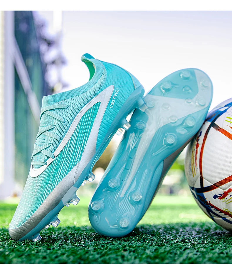 New Men's Football Boots Outdoor Cleats Breathable Adult Non-Slip Soccer Shoes Sport Long Spikes Training Boys Match Comfortable