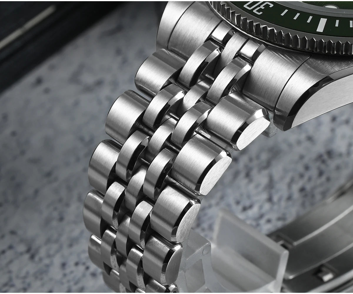 San Martin 40mm Luxus-Taucheruhr für Herren, Miyota 9015, Sunburst-Emaille-Zifferblatt, automatische mechanische Armbanduhr, wasserdicht bis 200m, SN0148