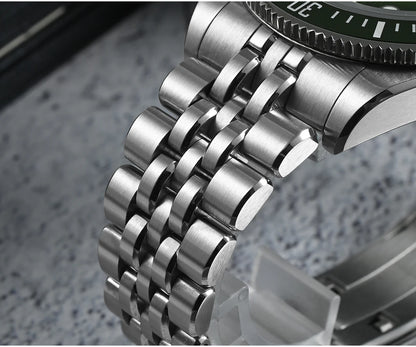 San Martin 40mm Luxus-Taucheruhr für Herren, Miyota 9015, Sunburst-Emaille-Zifferblatt, automatische mechanische Armbanduhr, wasserdicht bis 200m, SN0148