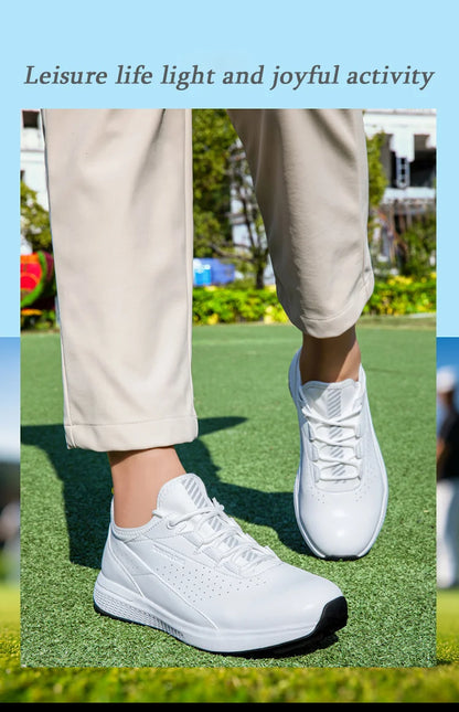 Golf Sports Shoes Men Waterproof high-Quality Leather Golf Competition Sports Shoes Formal Shoes Golf Course Men Training Shoes