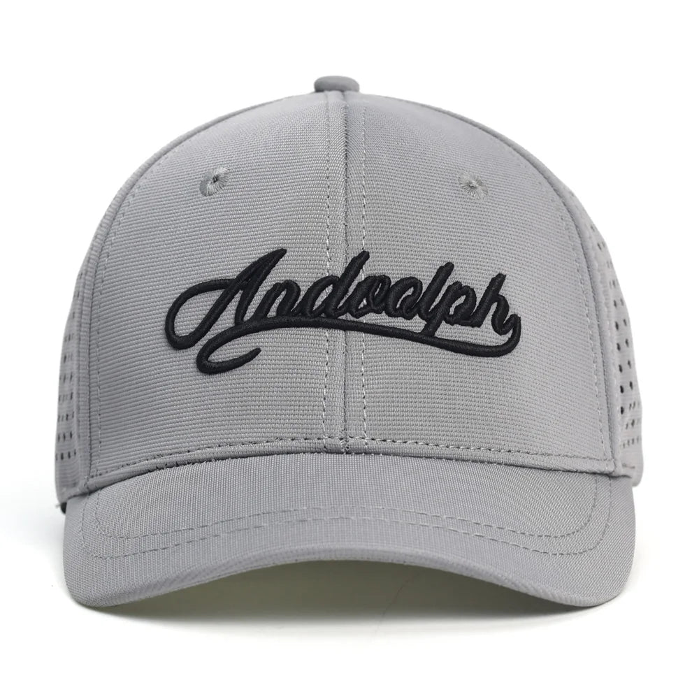 Baseballkappe mit Netzstoff, kurzer Krempe, geschlossener Rückseite, atmungsaktiv, Snapback-Kappen, eng anliegend, Dad-Cap, verstellbar, einfarbig, Trucker-Stil