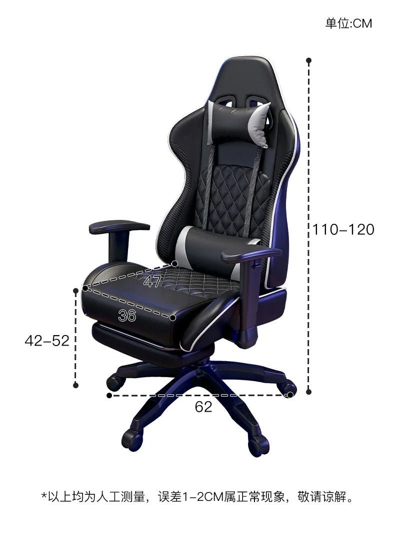 Ergonomisk drejelig gamingstol, komfortabel computerstol, moderne hjemmekontorstol, elastisk kontorstol, executive, holdbar og åndbar, Muebles Furniture