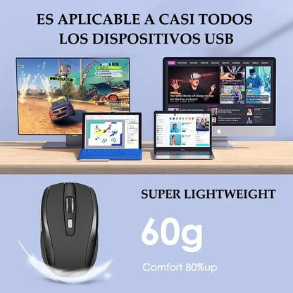 Wireless Silent Mouse 2.4G Portable Mobile Optical Office Mouse Adjustable 1600 DPI Levels for Notebook PC Laptops MacBook