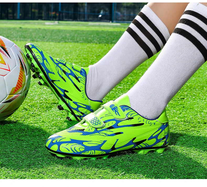 Kinder-Fußballschuhe für die Schule, professionelle Fußballstollen für Rasen, Trainings-Sportschuhe für Jungen, Outdoor- und Futsal-Fußballschuhe 28-38