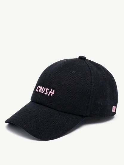 Șepci de baseball unisex brodate „crush”, negre, cu inițiale brodate, model „Dad Hat”, 100% bumbac, pentru toate anotimpurile