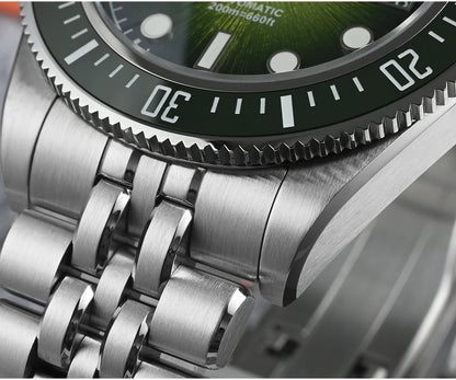 San Martin 40mm Luxus-Taucheruhr für Herren, Miyota 9015, Sunburst-Emaille-Zifferblatt, automatische mechanische Armbanduhr, wasserdicht bis 200m, SN0148