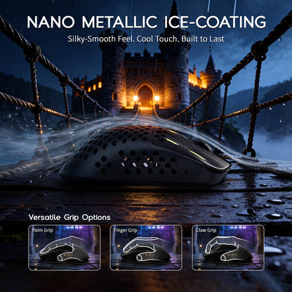 MAMBASNAKE M2 ultraleichte kabellose Gaming-Maus, PAW3395PRO-Sensor 40000 DPI, 41g Carbonfaser, Tri-Mode