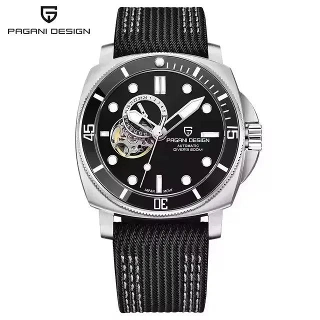 PAGANI DESIGN 2026 Original 43MM Men's Automatic Mechanical Watch NH39 200M Waterproof AR Sapphire Mirror Watches For Men